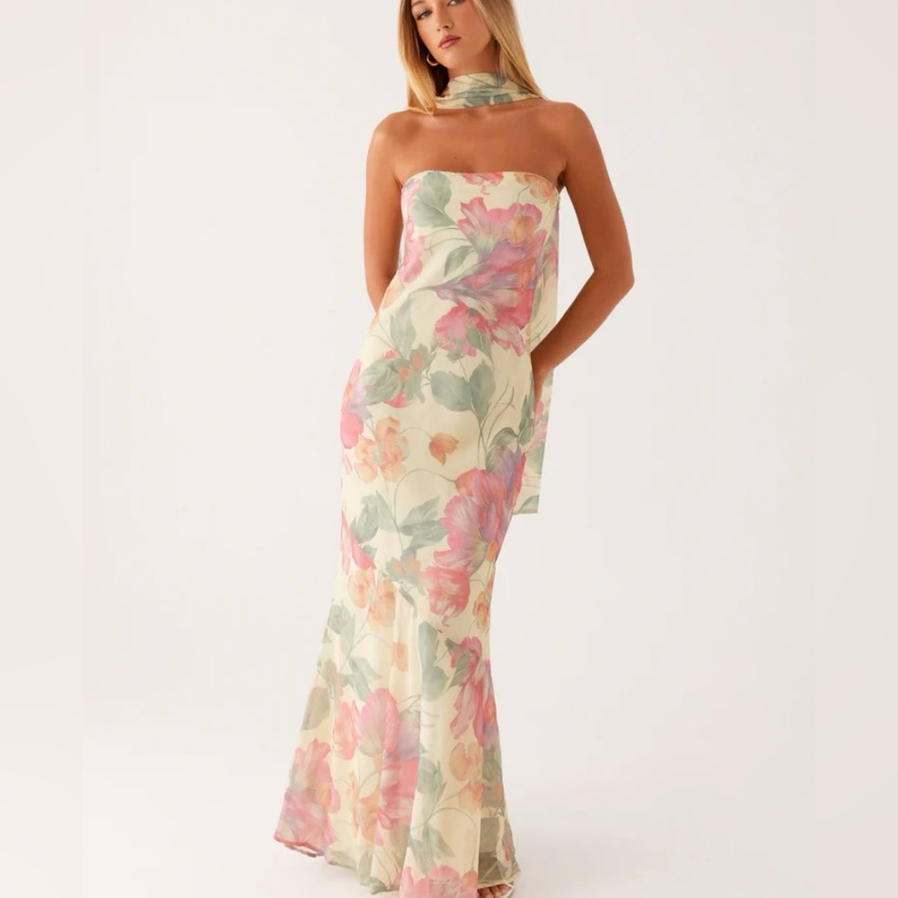 Peppermayo - Under The Pagoda Maxi Dress - Yellow Peony